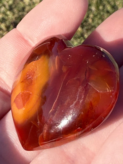 Carnelian Puffy 4cm Heart