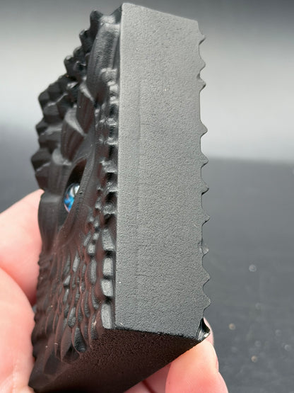 Black Obsidian Carved Dragon Book Blue Eye