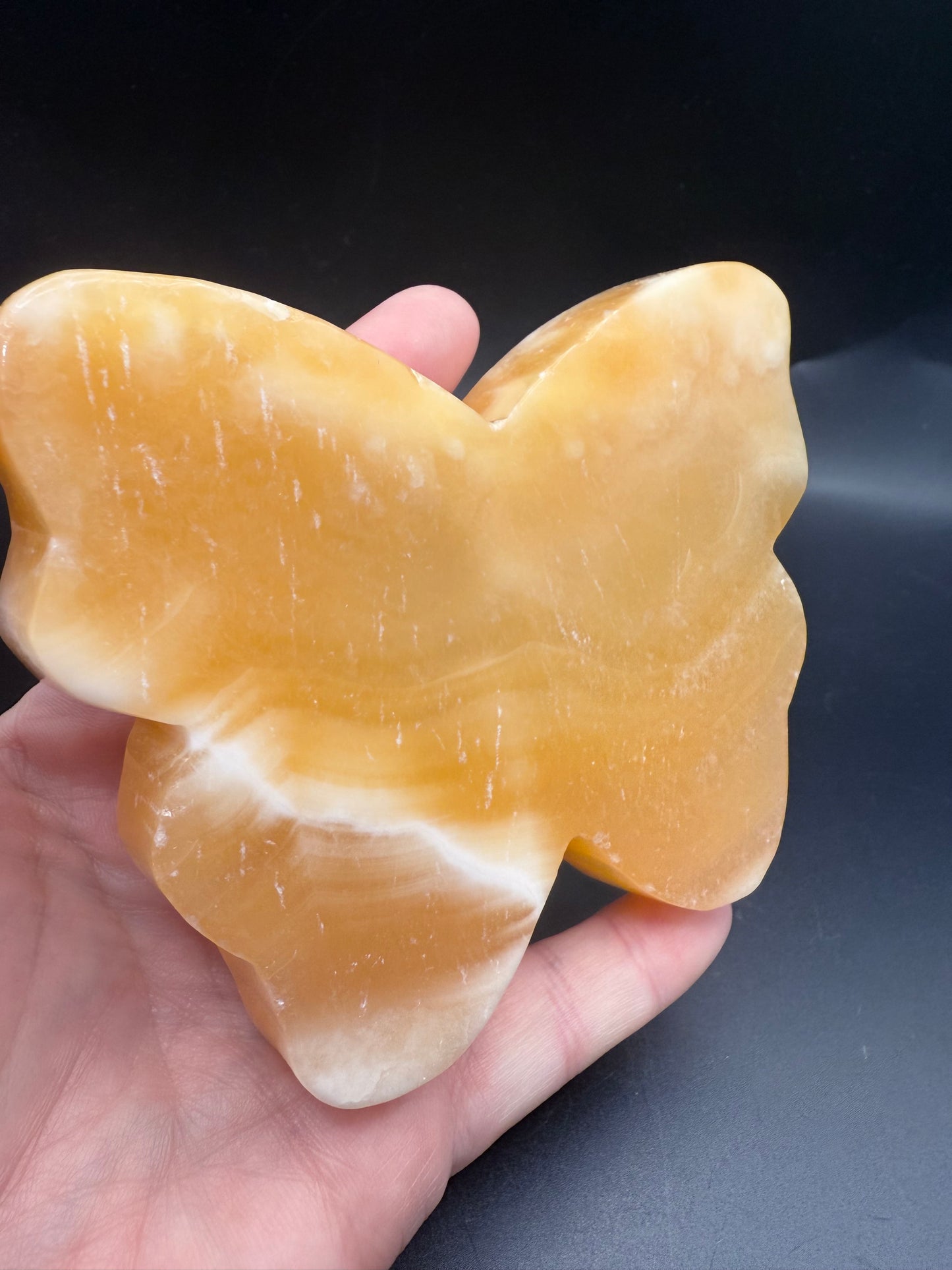 Yellow Calcite Butterfly Dish