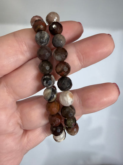 8mm Petrified Wood Faceted Bracelet

Grounding • Stability • Ancient Wisdom