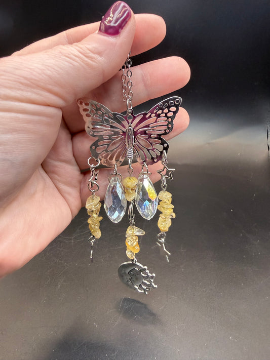 Citrine Butterfly Suncatcher