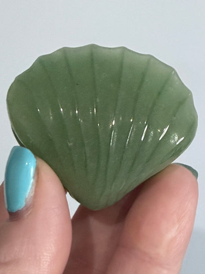 Green Aventurine Clam Shell