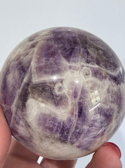 Dream Amethyst (Chevron Amethyst) Crystal Sphere – 7cm | 486g
