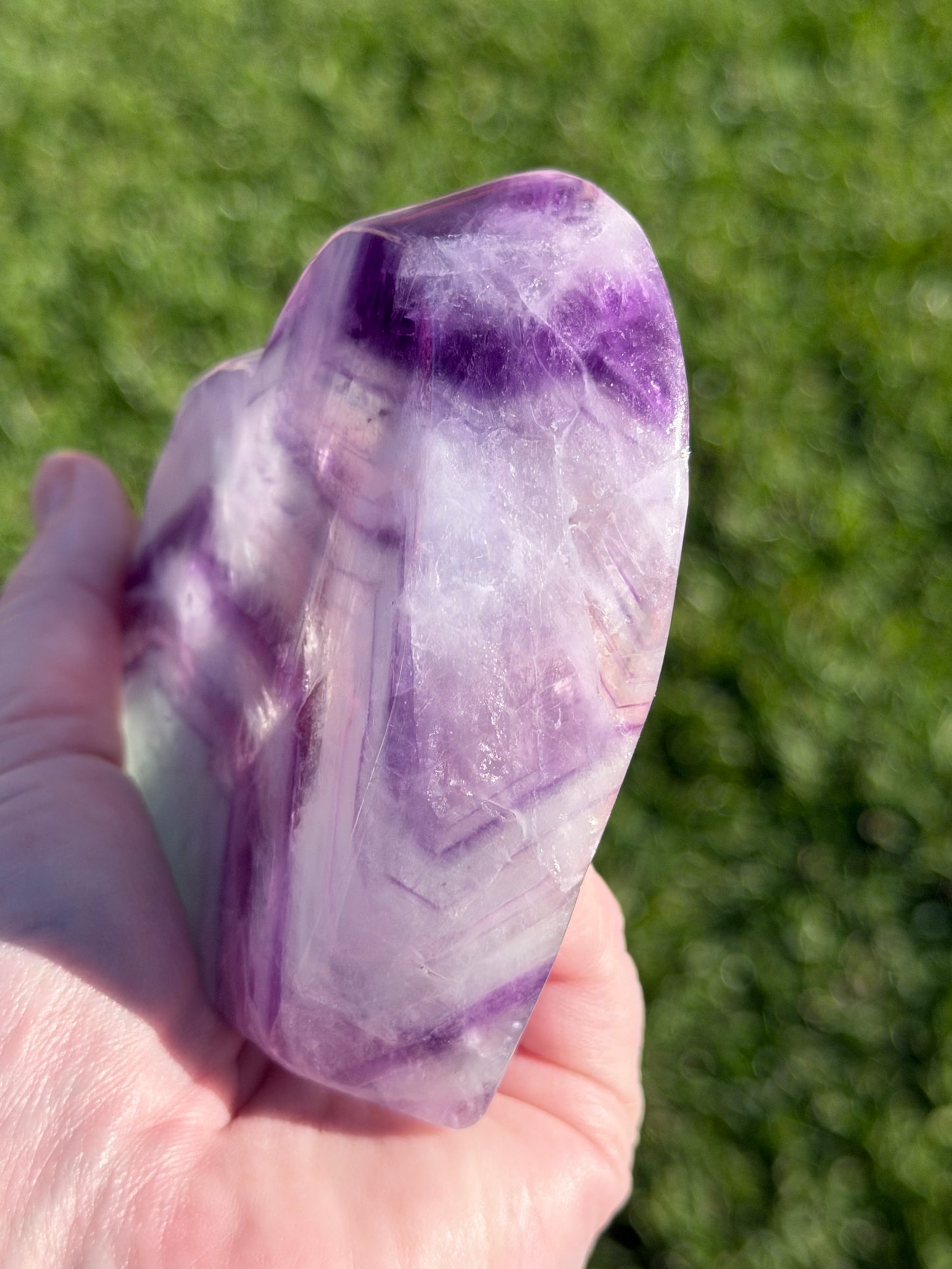 Rainbow Fluorite Heart Bowl with Stand – 262g