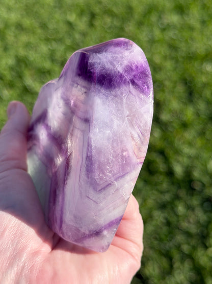 Rainbow Fluorite Heart Bowl with Stand – 262g