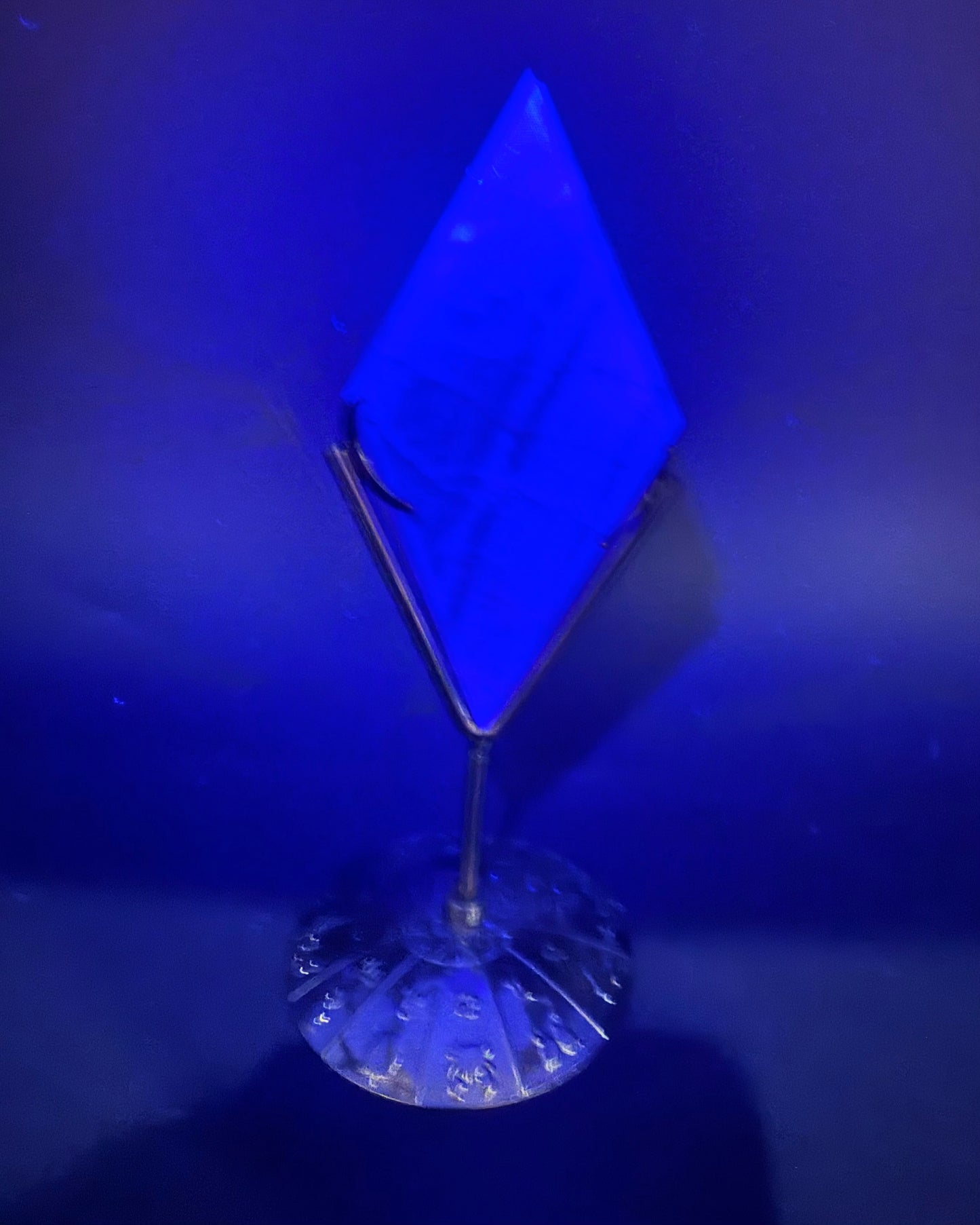 Green Fluorite Rhombus on Zodiac Stand