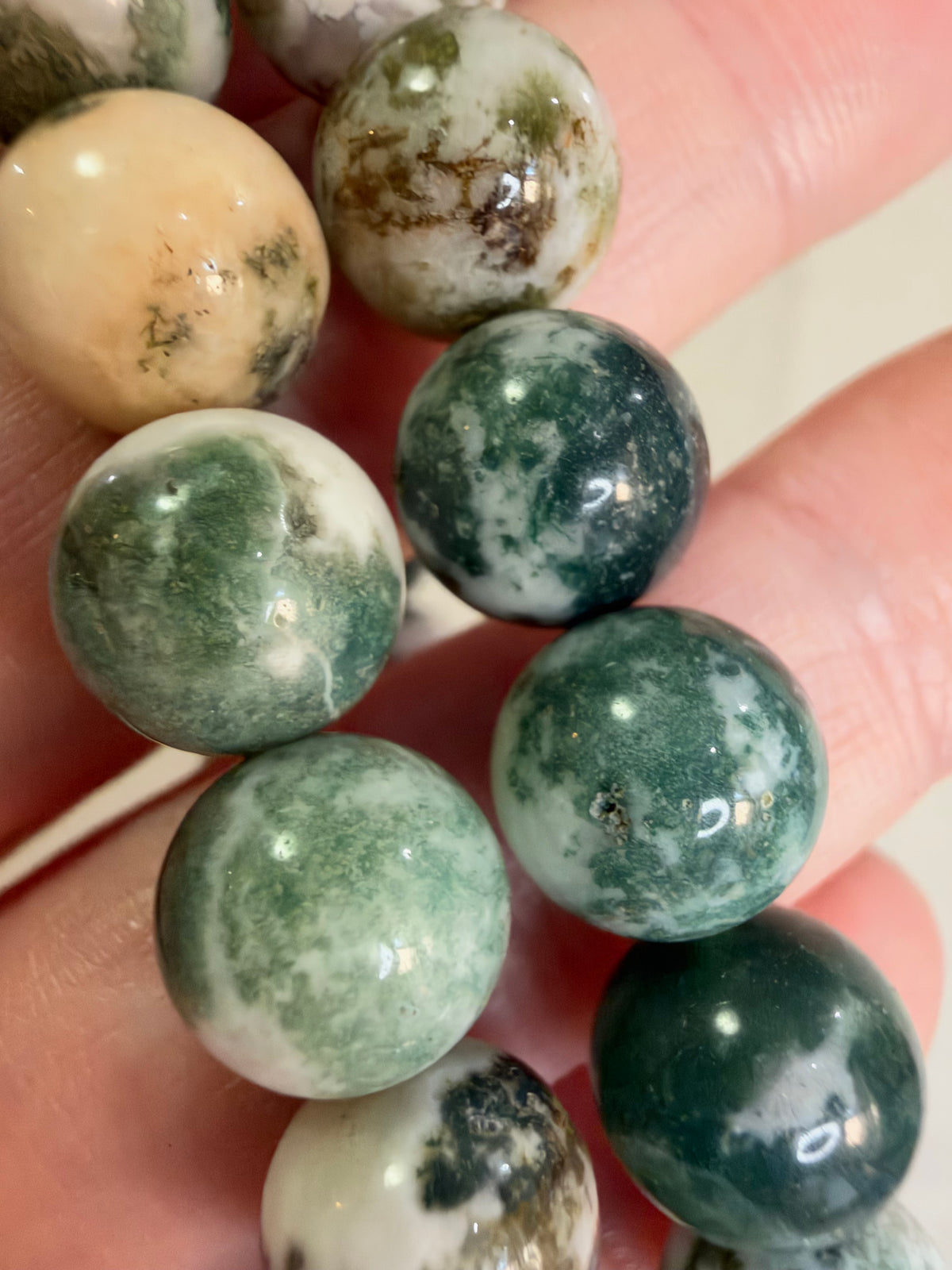 10mm Moss Agate Bracelet