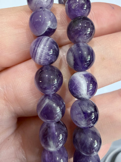 8mm Dream Amethyst Bracelet  | Chevron Amethyst | Standard & Large Sizes