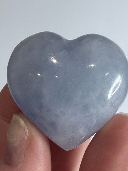 Blue Calcite Heart – 4cm (Intuitively Chosen)