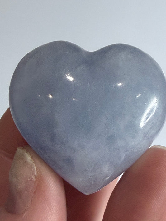 Blue Calcite Heart – 4cm (Intuitively Chosen)