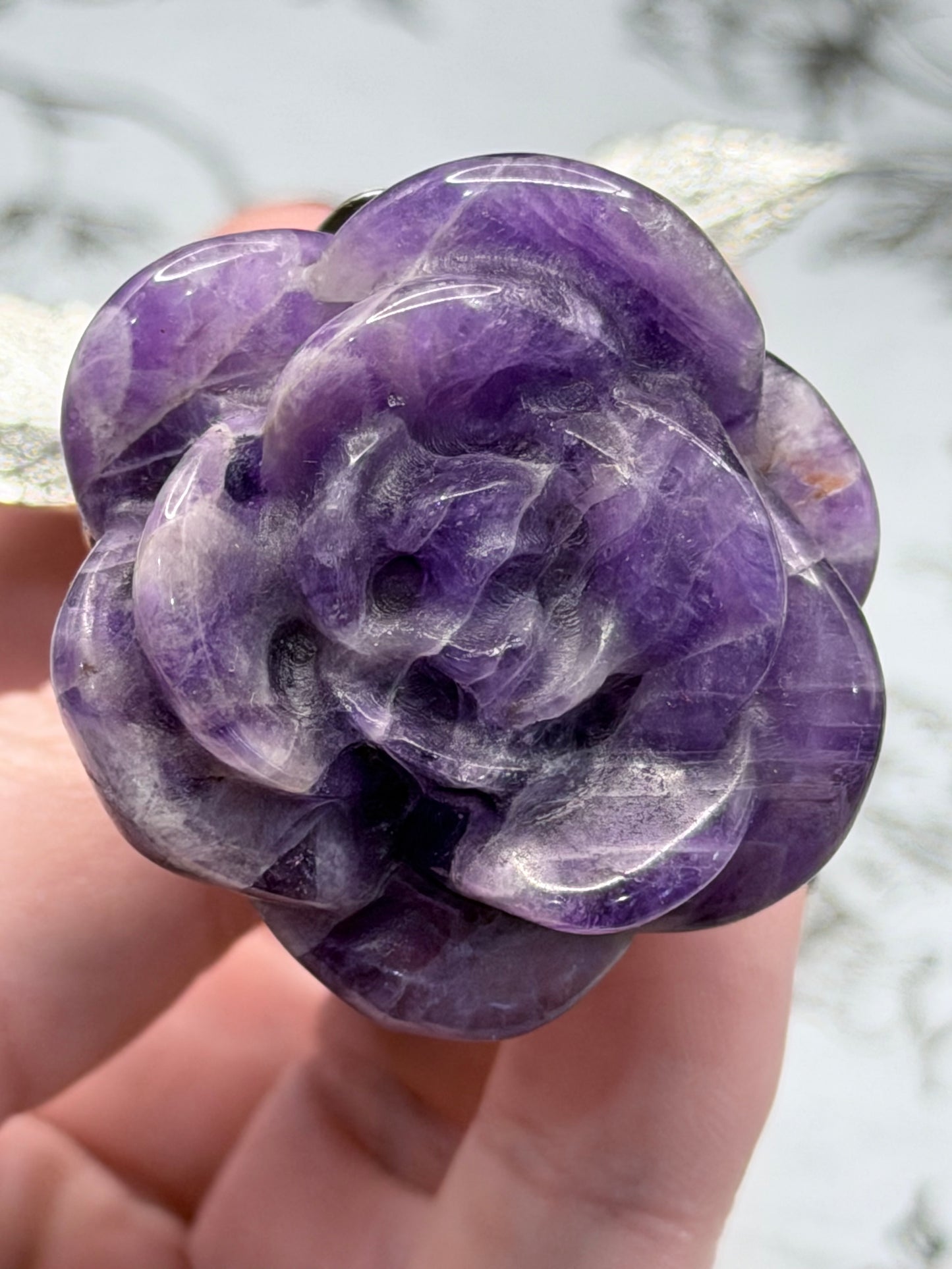 Dream Amethyst Crystal Rose Stem (22cm)