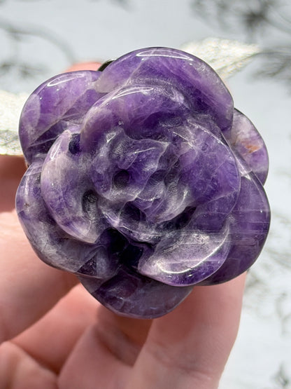 Dream Amethyst Crystal Rose Stem (22cm)