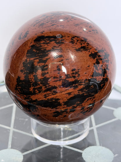 Mahogany Obsidian Sphere – 230g | 5.7cm A