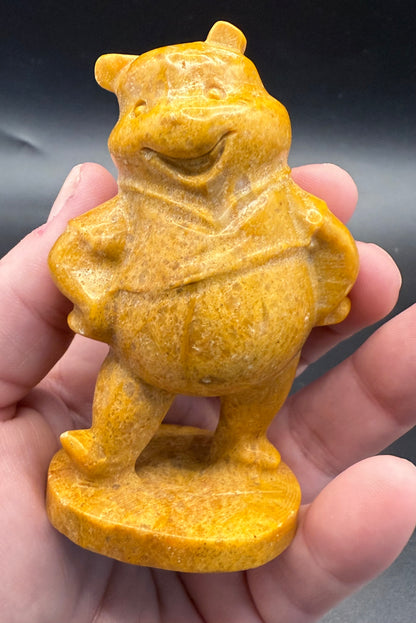 Yellow Jasper Winnie the Pooh Carving