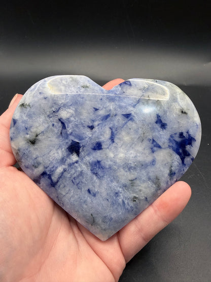 Dumortierite Heart – Includes Stand