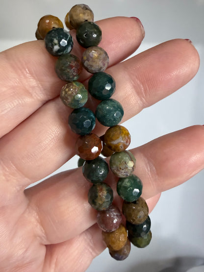8mm Ocean Jasper Faceted Bracelet

Joy • Positivity • Emotional Healing