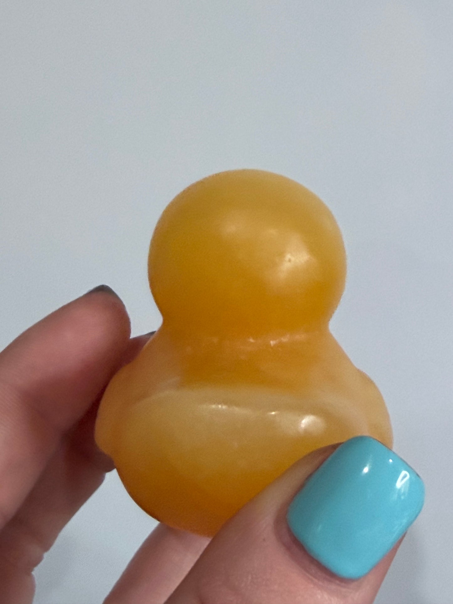 Orange Calcite Duck Carving – 140g 5.5cm