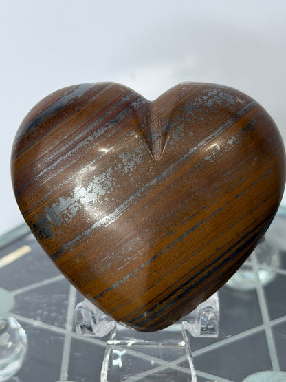 Tiger Iron Heart – 125g Natural Crystal Heart | 5.6cm B