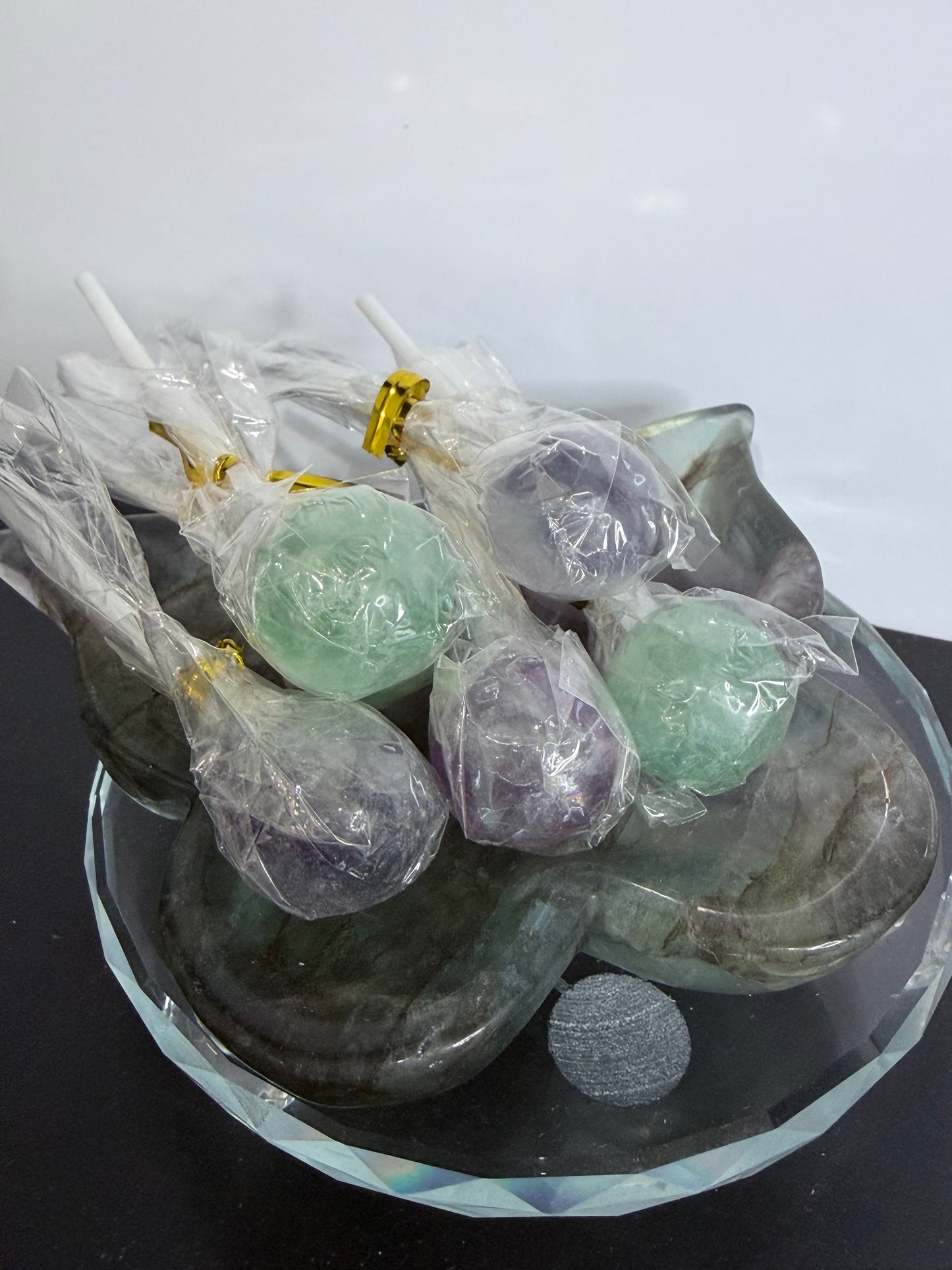 Fluorite Crystal Lollipop Carving