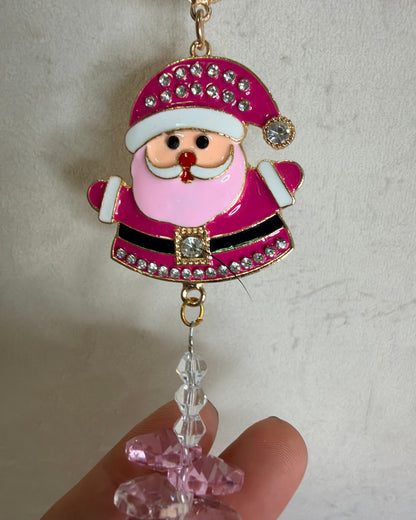 Pink Santa Christmas Suncatcher – 40cm