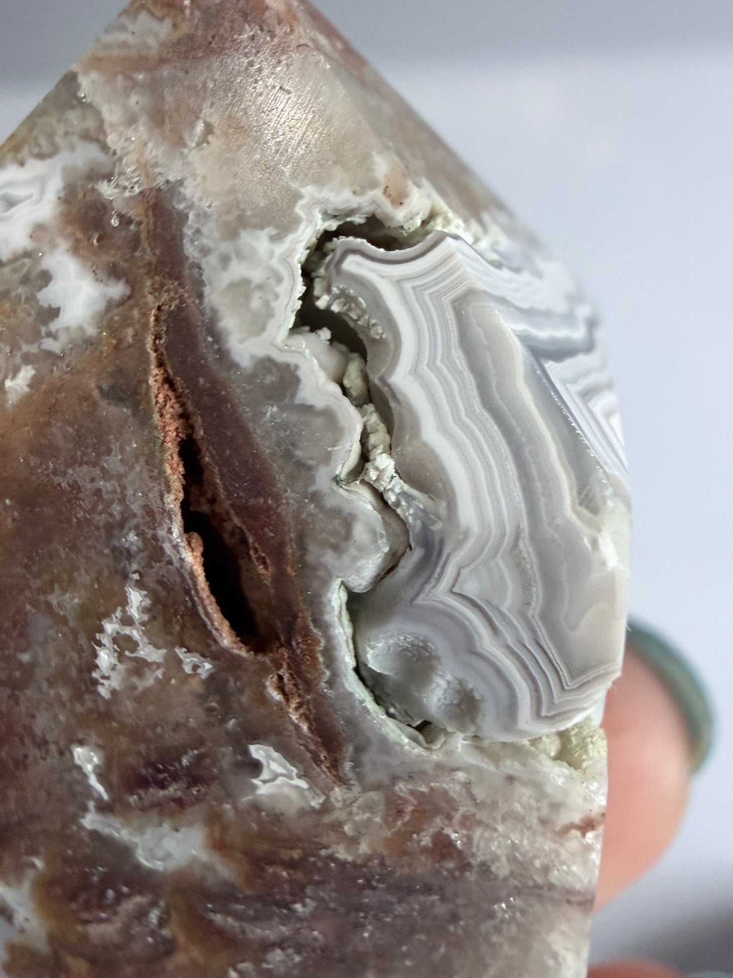 Mexican Lace Agate Tower A -