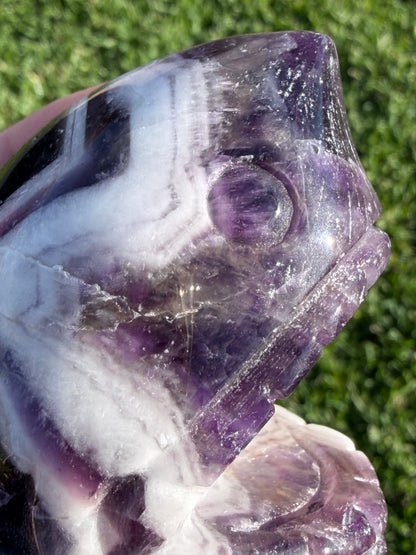 Dream Amethyst Shark Carving 6.4cm | 262g
