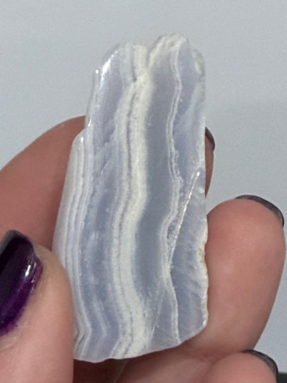 Blue Lace Agate Cake Slice – | 17g H