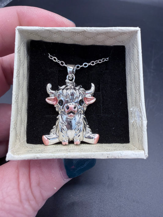Cute Highland Cow Necklace
