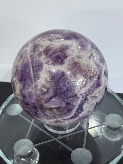 Dream Amethyst (Chevron Amethyst) Crystal Sphere – 7cm | 486g