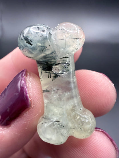 Crystal Dog Bone Carvings