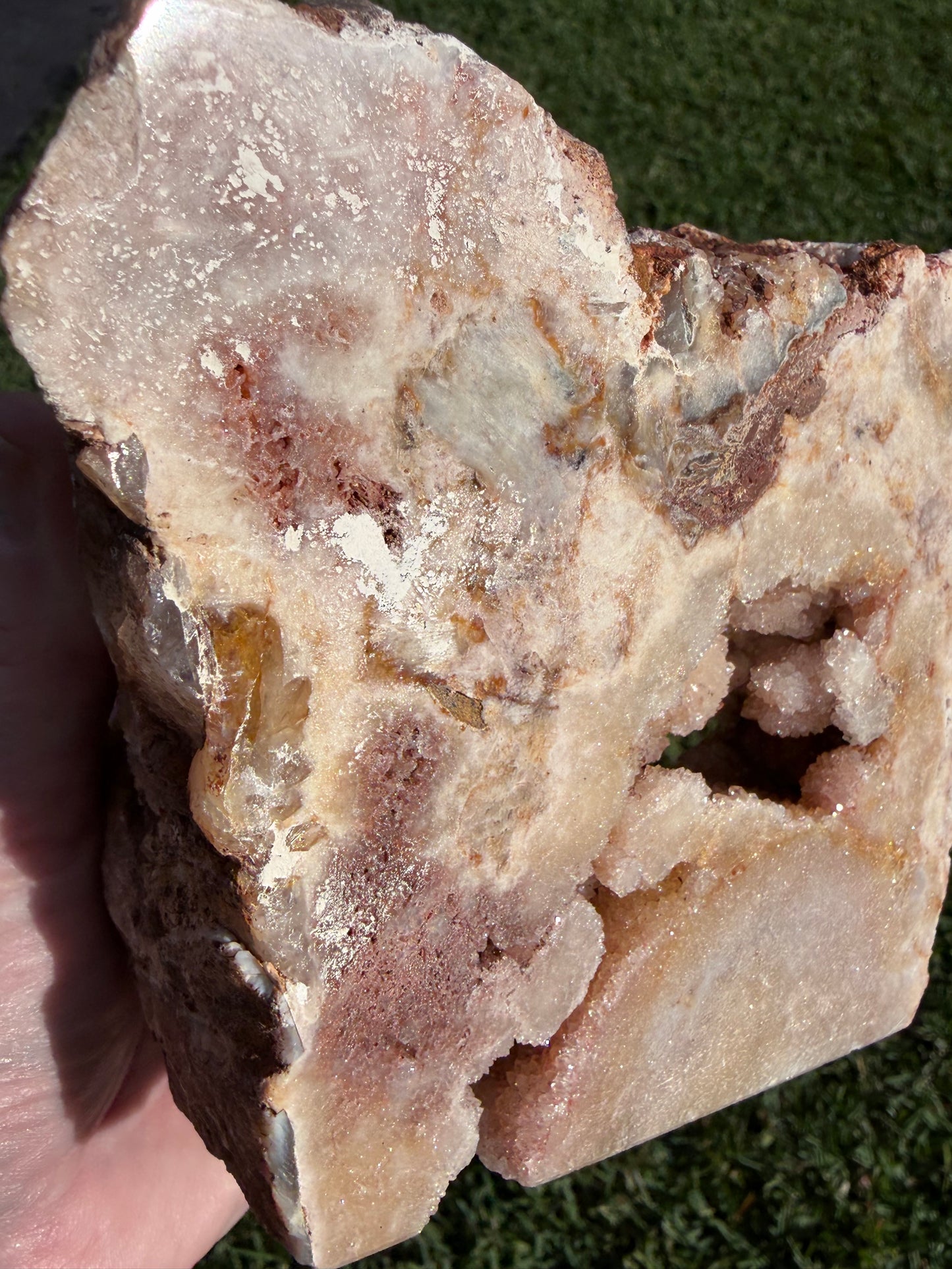Pink Amethyst Druzy Freeform 1.8kg | Large Crystal Display Piece