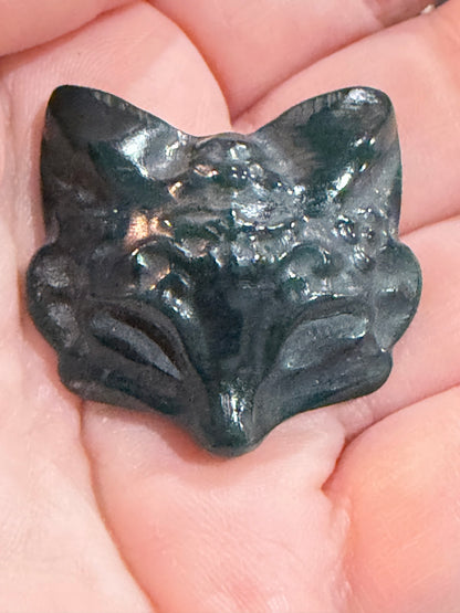 Fox Mask Crystal Carving – 3.5cm – Various Materials