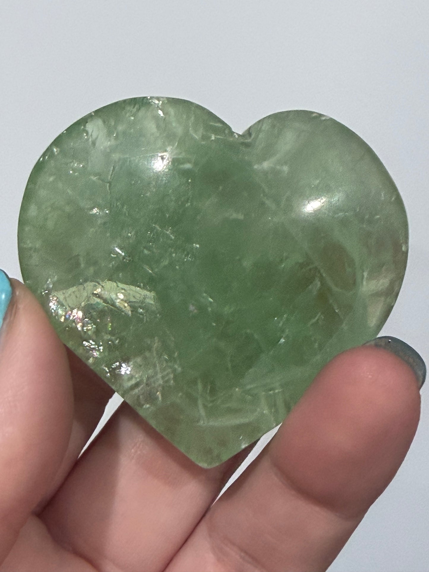 Green Fluorite Self-Standing Heart 5.5cm