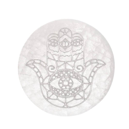 Extra Hand of Fatima Circular Selenite Plate