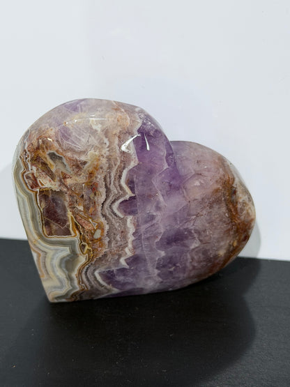 Amethyst & Agate Heart – Free Standing D