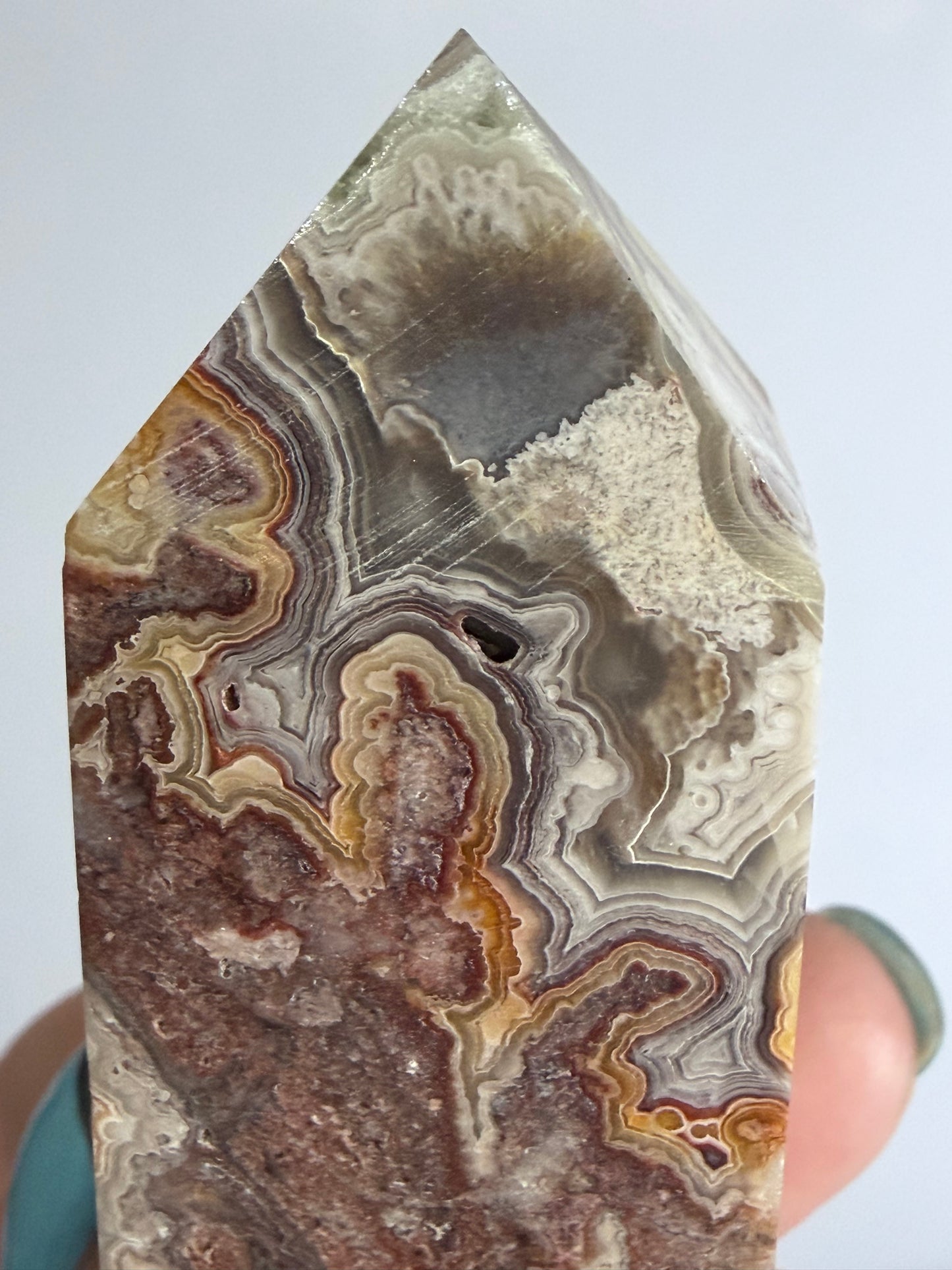 Mexican Crazy Lace Agate Tower –B