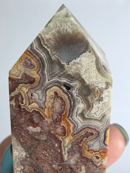Mexican Crazy Lace Agate Tower –B