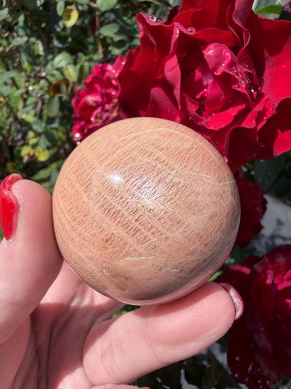 Peach Moonstone Sphere – 5.2cm | 190g
