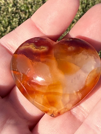 Carnelian Puffy 4cm Heart
