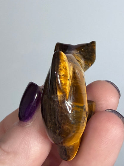 Tiger’s Eye Dolphin Carving