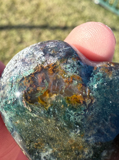 Ocean Jasper 4cm Puffy Heart