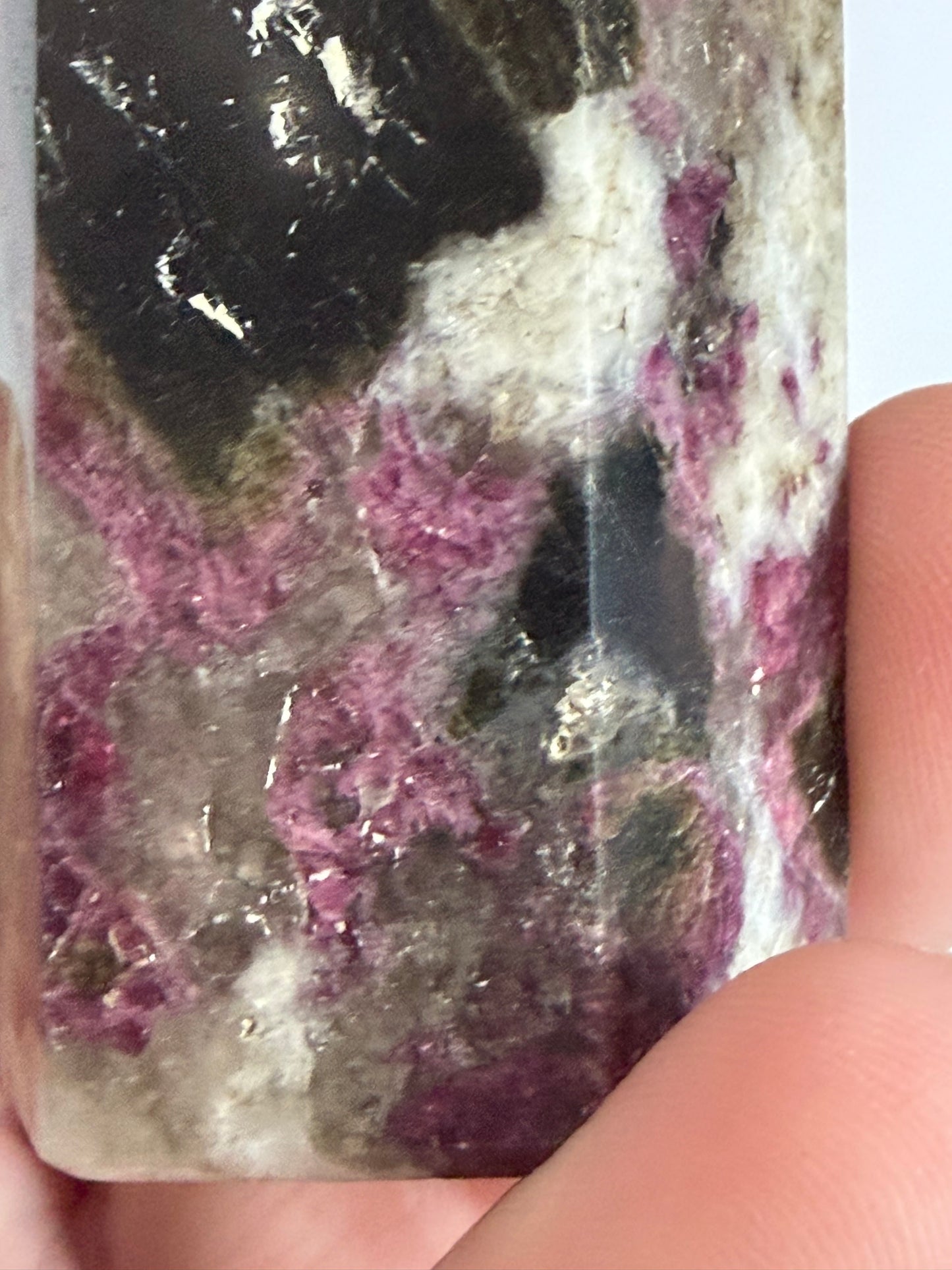 Pink Tourmaline in Quartz Crystal Tower – 9.2cm | 155g D