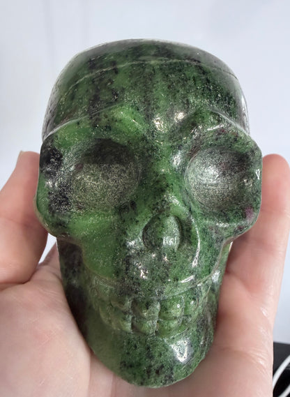 Ruby in Zoisite Skull (UV Reactive) – Large | 757g