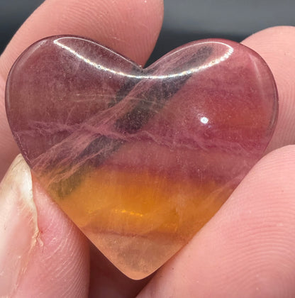 Fluorite Hearts Assorted Colours – 4cm