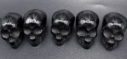 Black Obsidian Mini Skull Carving