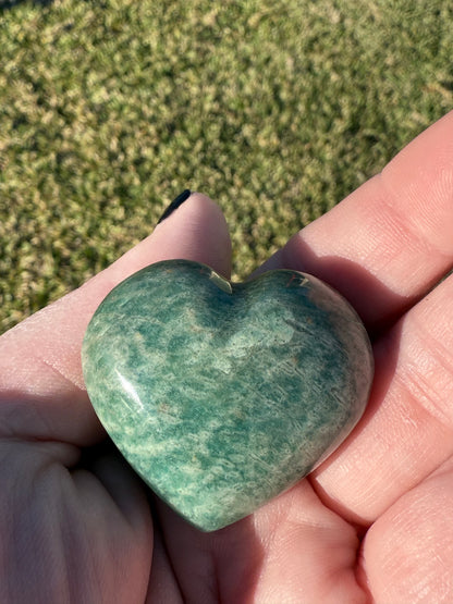 Amazonite Heart – 4cm (Intuitively Chosen)