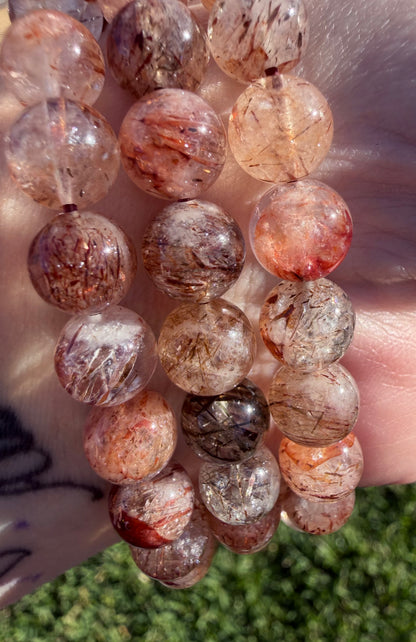 High Quality 8mm Mixed Rutile Quartz Bracelet