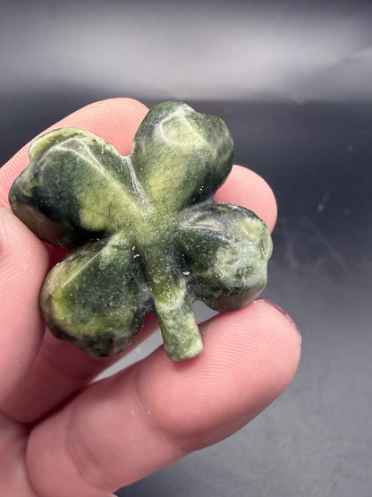 Serpentine Jade Four-Leaf Clover
