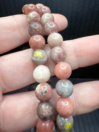 Plum Blossom Jade 8mm Bracelet