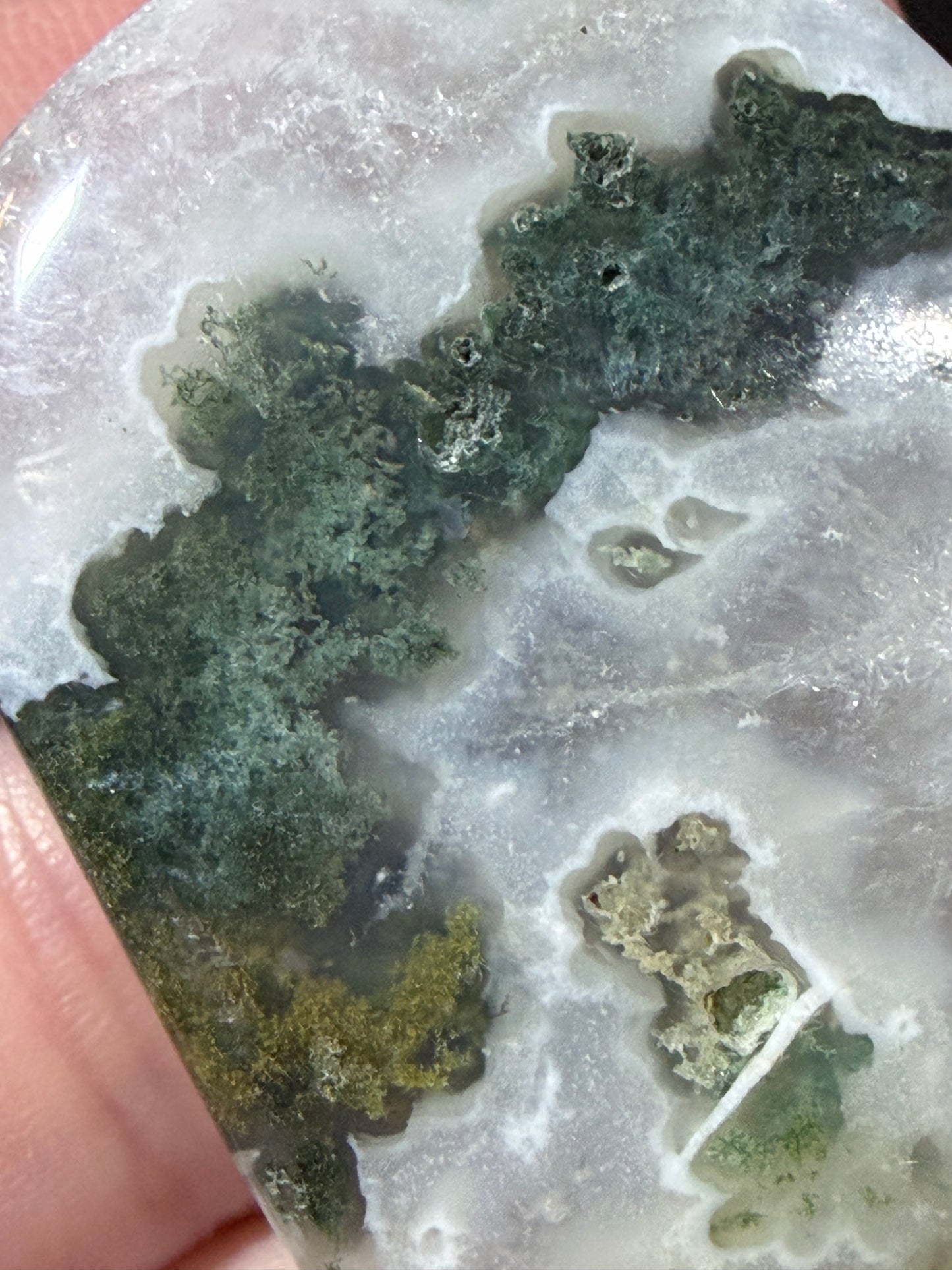 Natural Moss Agate Druzy Heart – Crystal Heart with Sparkling Quartz | 5.2 x 4.8 cm | 41g A